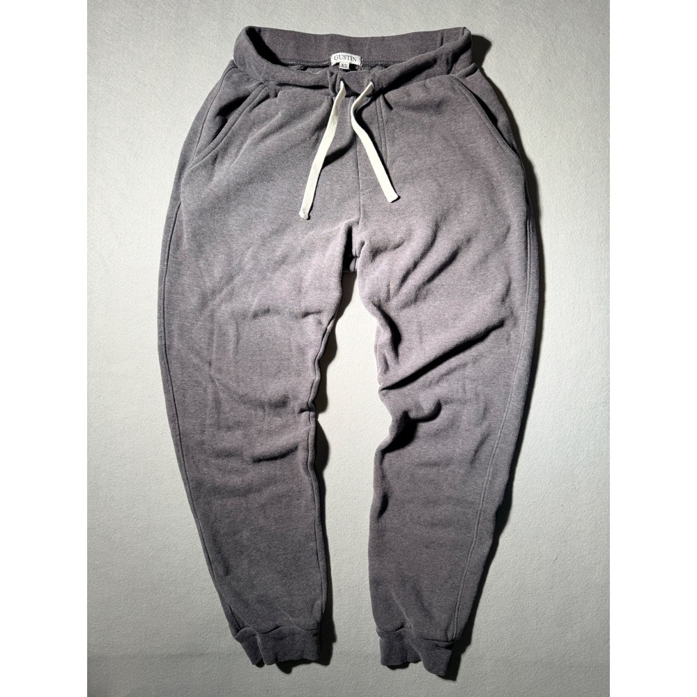 Gustin Sweatpants Mens XS Grey  Fleece Joggers Drawstring Loungewear